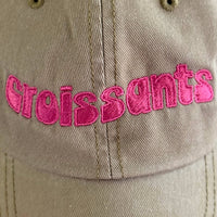 Casquette baseball « croissants » style dad hat pour chef et boulanger