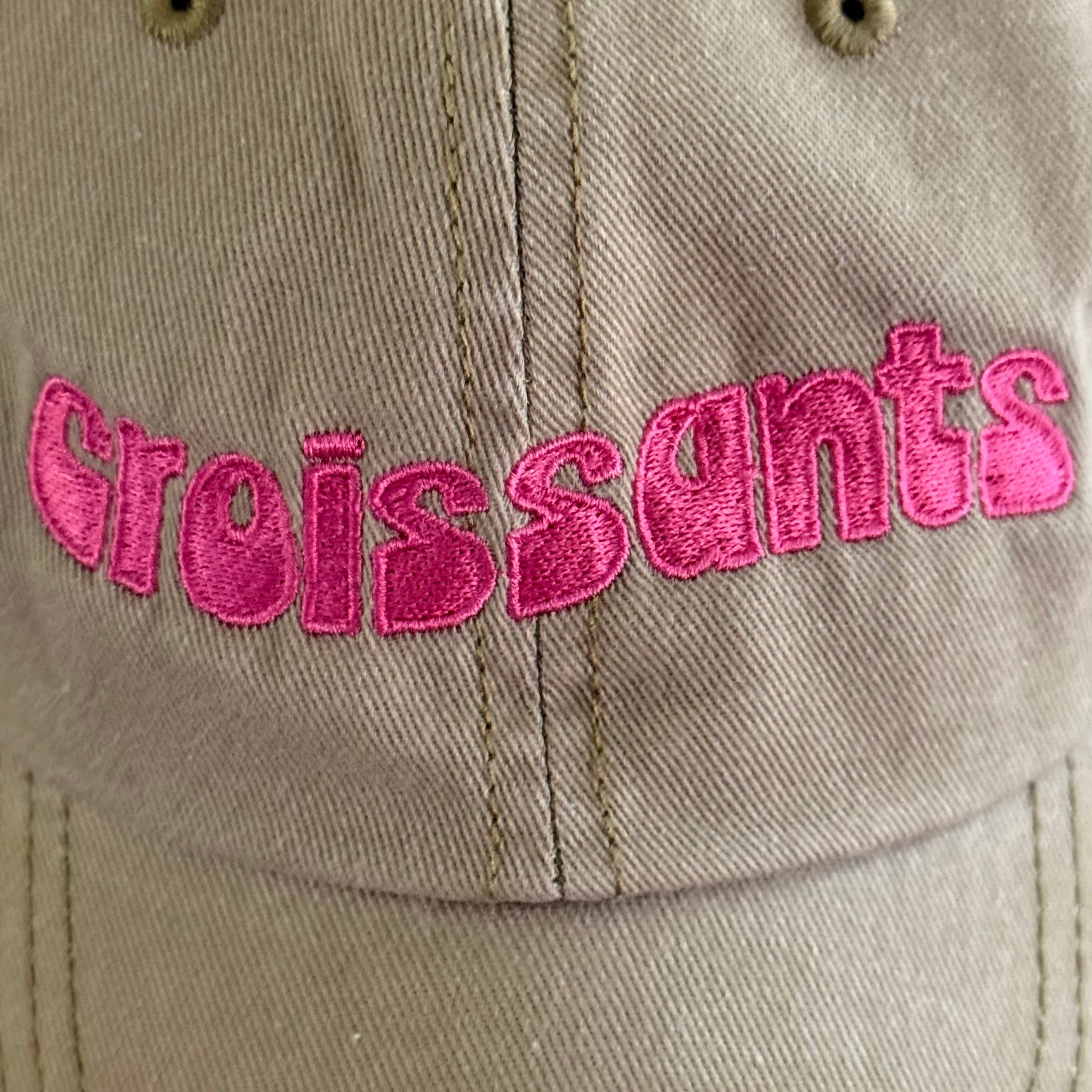 Casquette baseball « croissants » style dad hat pour chef et boulanger