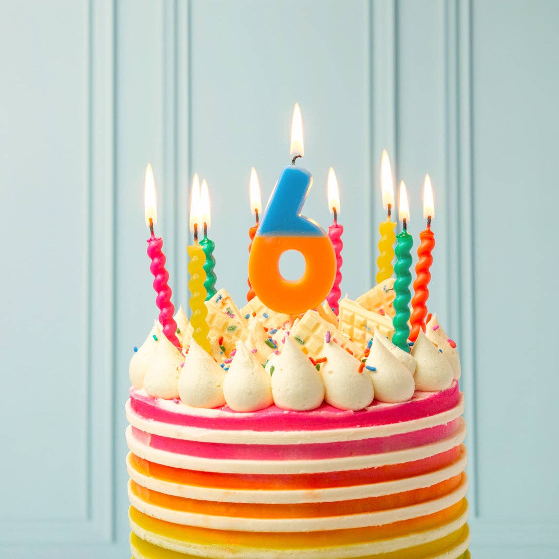 Bougies d'anniversaire tourbillonnantes - Pack de 8 | Bougies de gâteau |