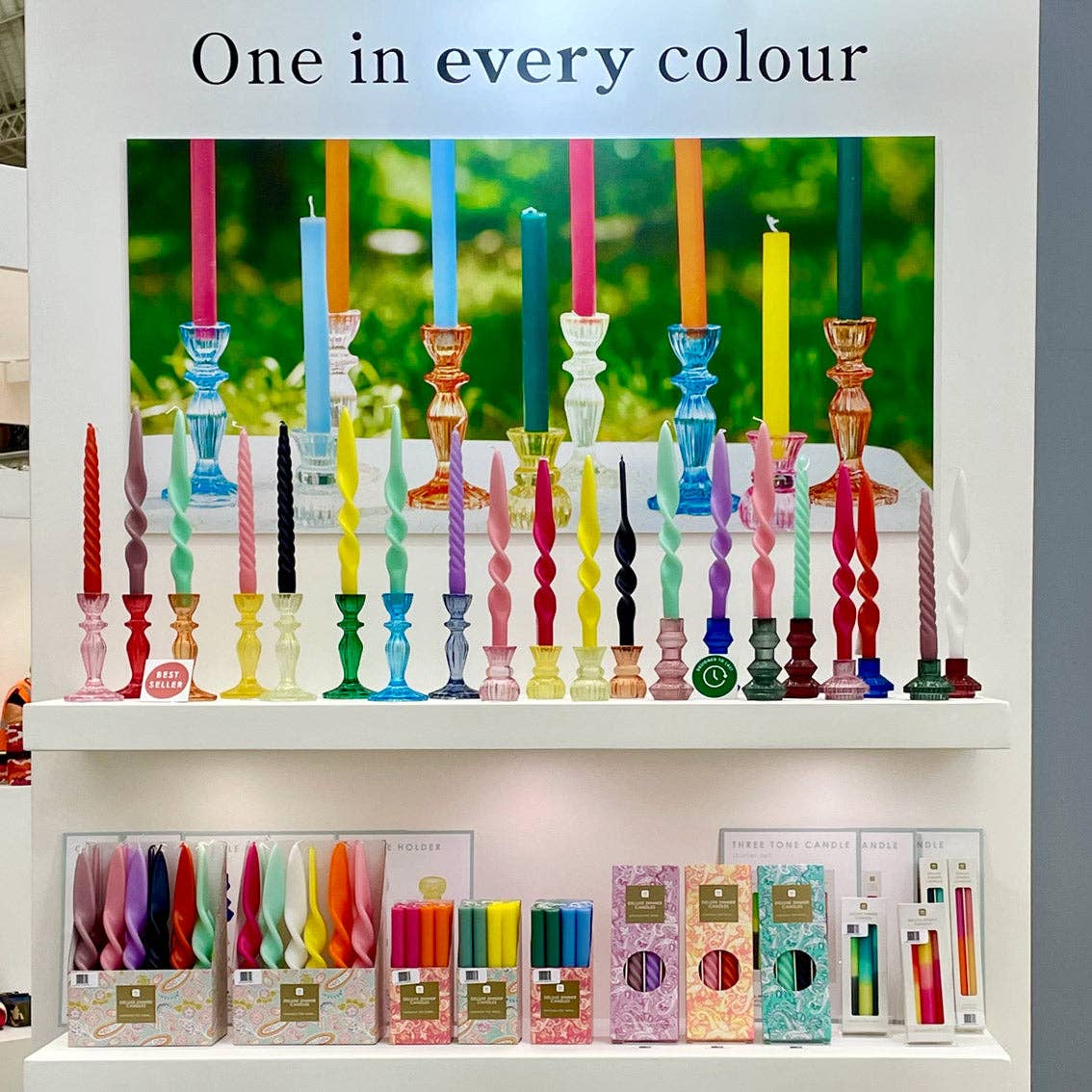 Ensemble de porte-bougies en verre - Couleurs froides | Cadeaux de décoration intérieure |