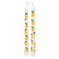 Bougies effilées citron pour dîner - Lot de 2 | Cadeaux d'été |