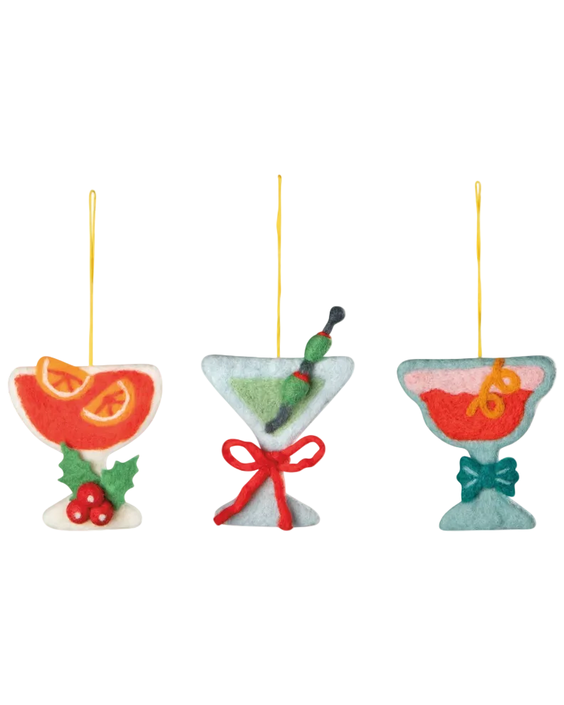 Ornement - Mistletoe & Martinis Felt