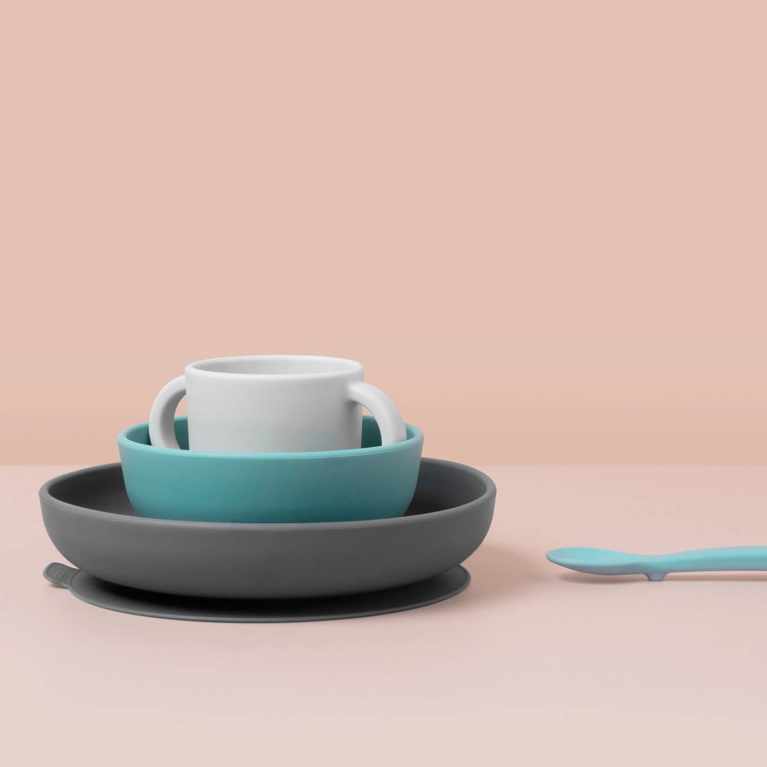 Ensemble de repas en silicone pour bébé - Lagune