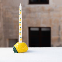 Bougies effilées citron pour dîner - Lot de 2 | Cadeaux d'été |