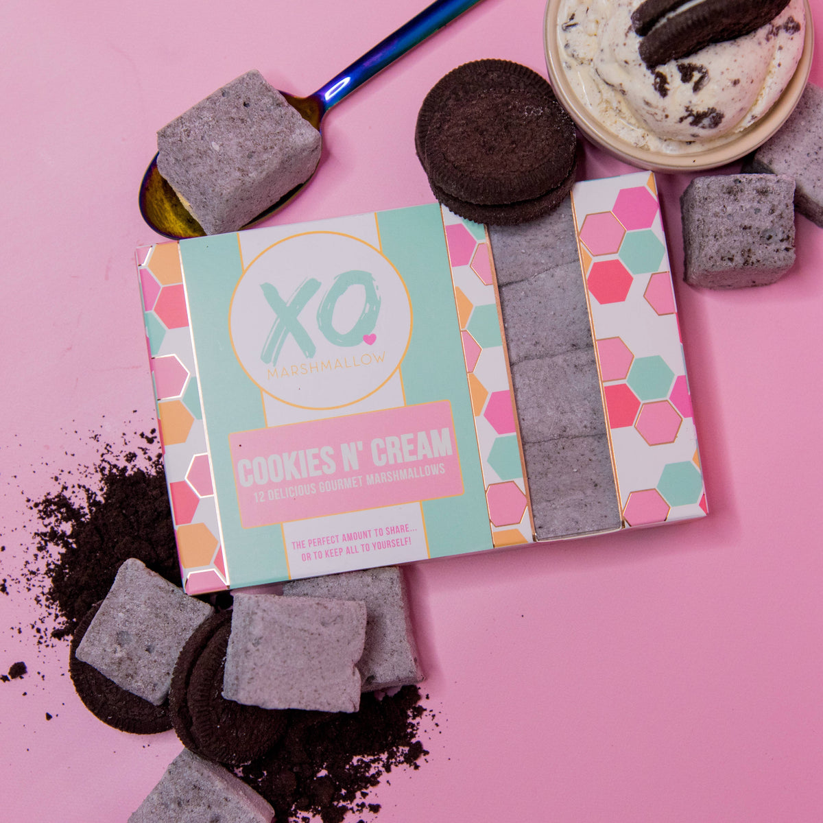 Guimauves Cookies and Cream sans gluten, sans noix ni colorants