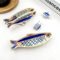Pince à cheveux en forme de sardine, pince à cheveux style océan: Sardine