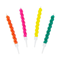 Bougies d'anniversaire tourbillonnantes - Pack de 8 | Bougies de gâteau |