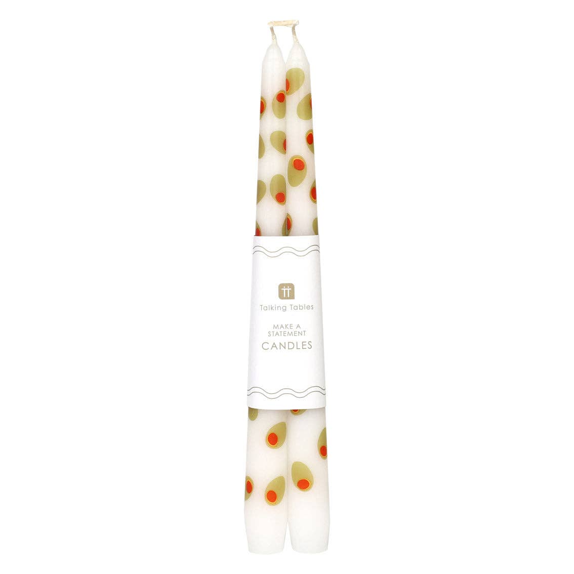 Bougies effilées olive pour dîner - lot de 2 | Cadeaux d'été |