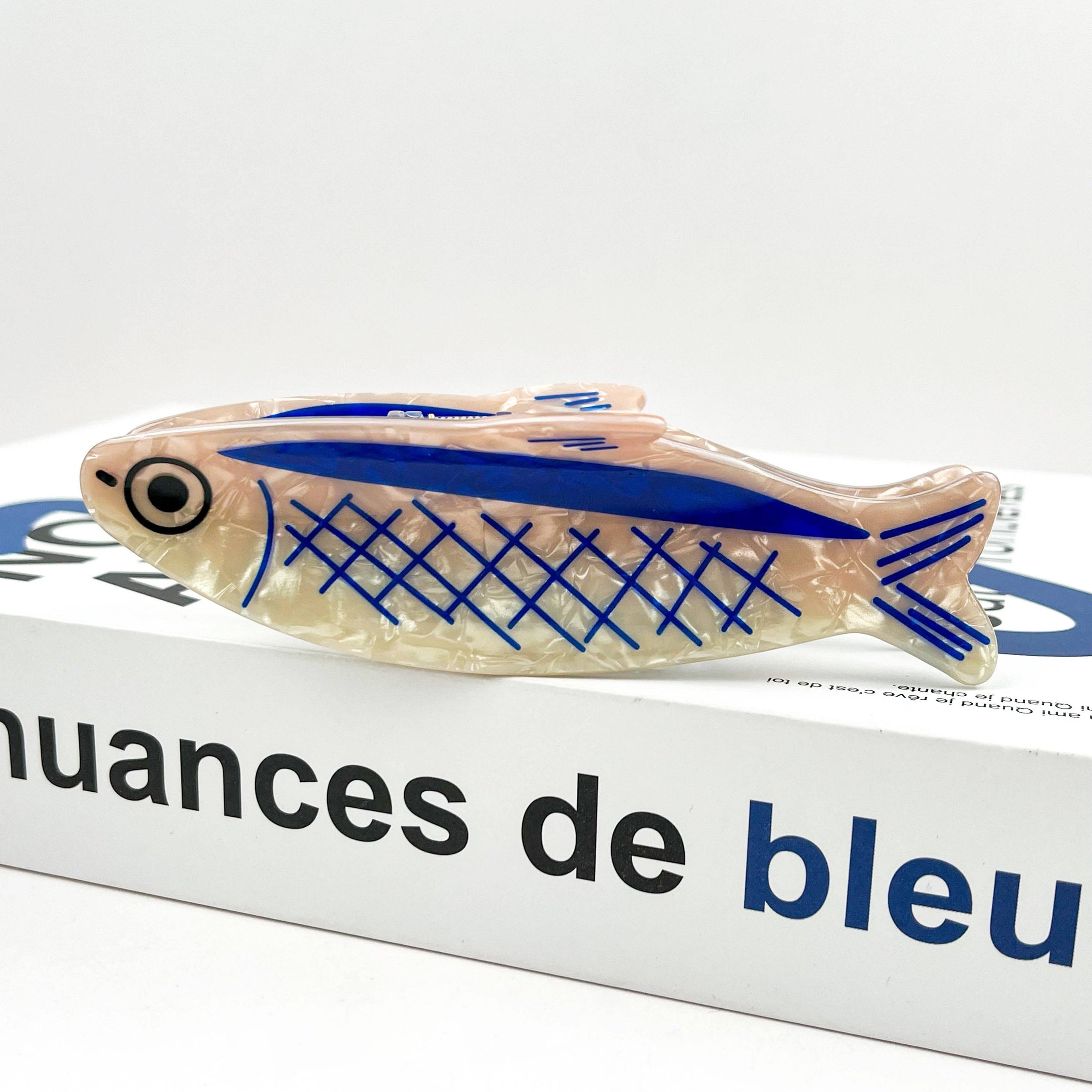 Pince à cheveux en forme de sardine, pince à cheveux style océan: Sardine