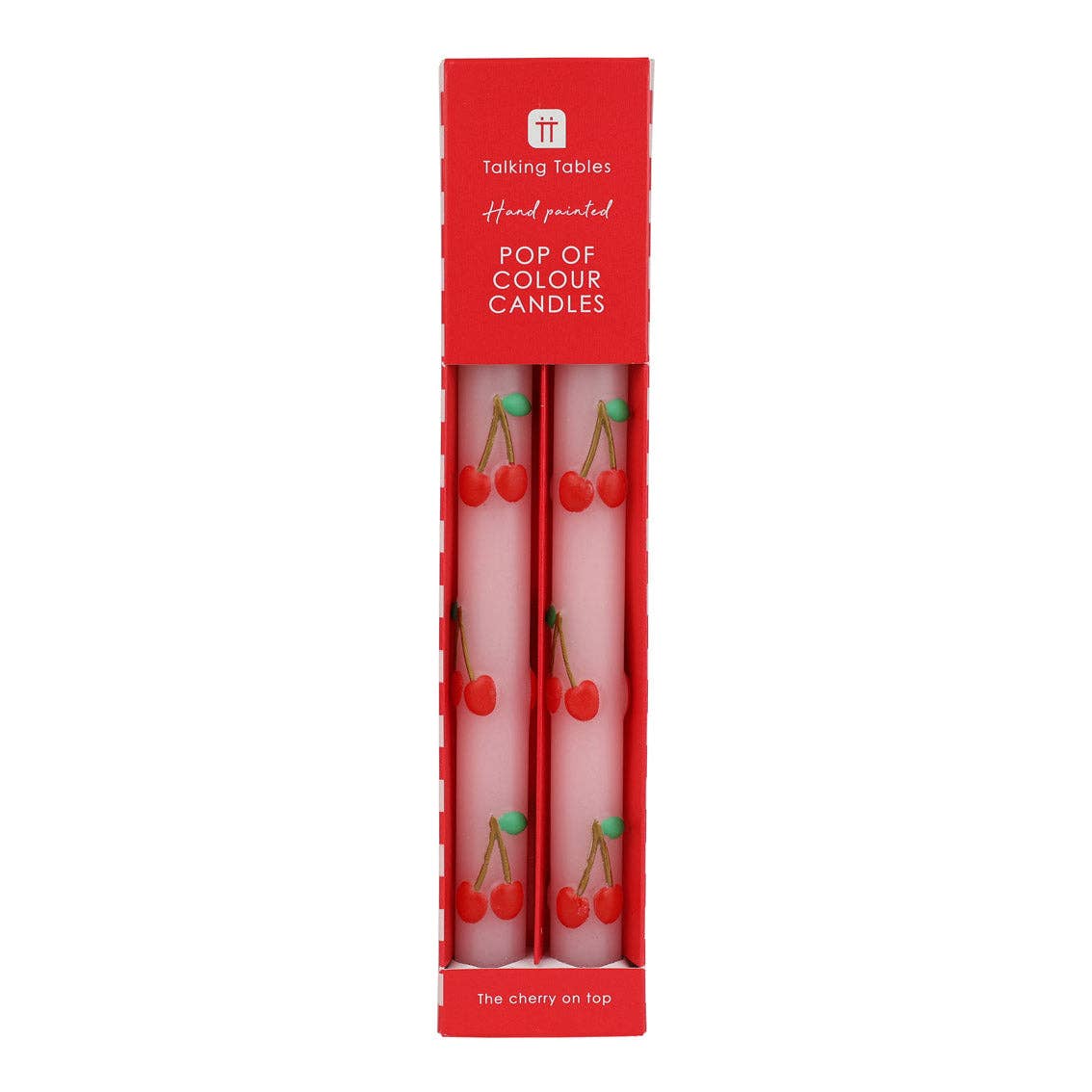 Bougies de table Cerise - lot de 2 | Décoration d'été pour la maison |
