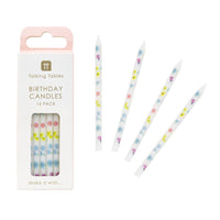 Bougies d'anniversaire florales pastel - Lot de 16 | Bougies pour gâteau |
