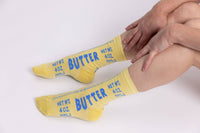 Chaussettes montantes Beurre | Cadeau pour gourmet et chef | Taille S