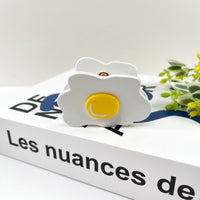 Pince à cheveux pince écaille forme œuf au plat