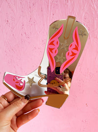 Mini miroir bottes de cowboy rétro Rootin' Tootin'