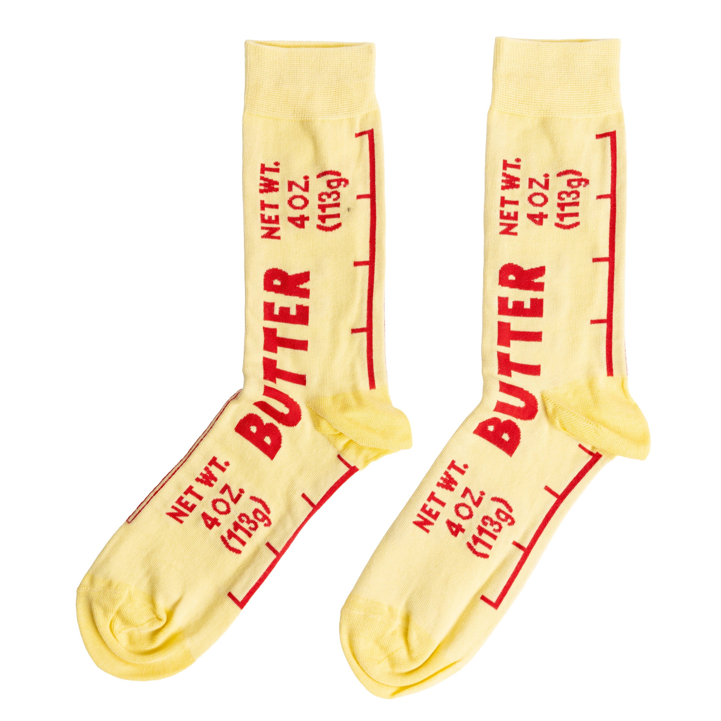 Chaussettes montantes Beurre | Cadeau pour épicuriens et chefs | Taille L