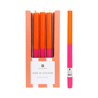 Bougies de table orange et rose - Présentoir | Décor de pique-nique |