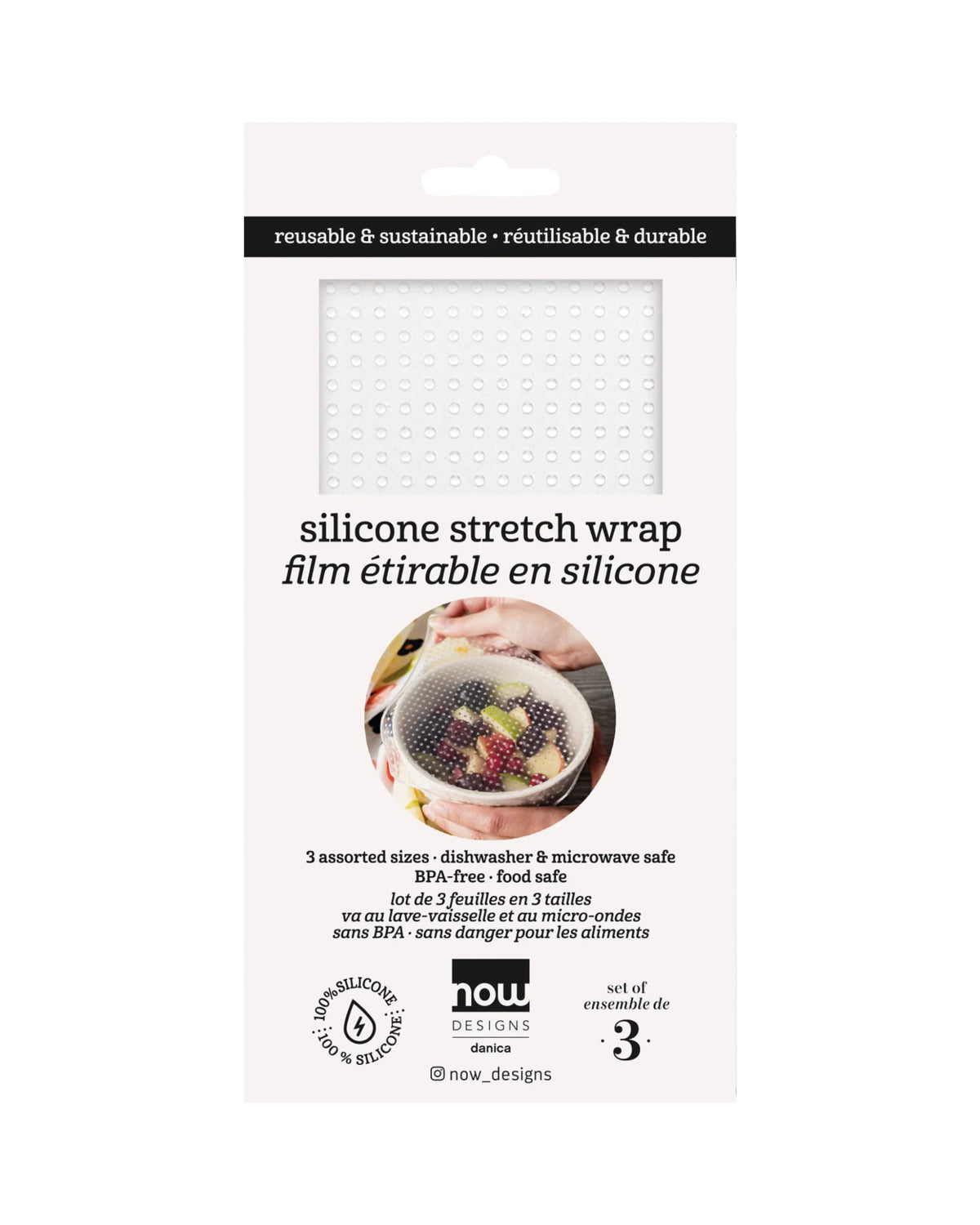 Ensemble de 3 bandes étirables en silicone transparent