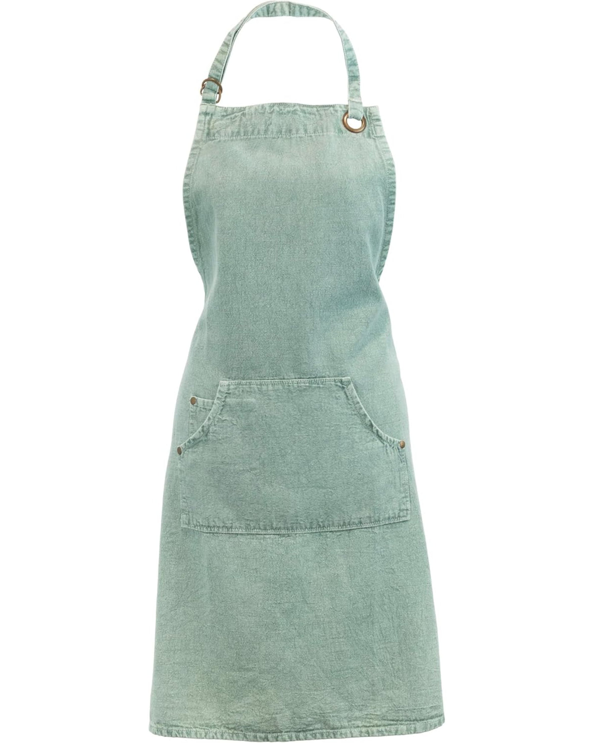 Tablier vert sauge delavé
