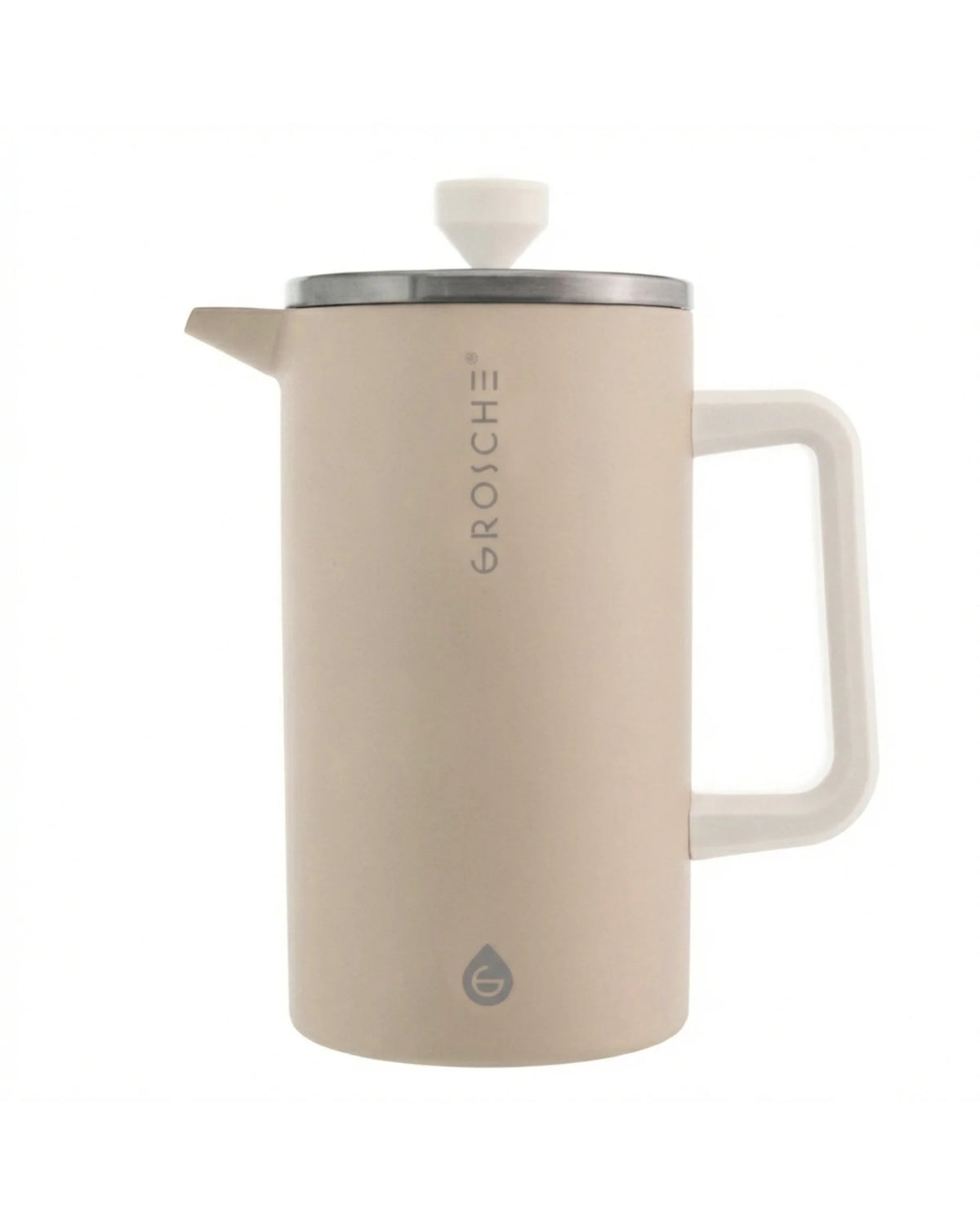 Cafetière beige sable à piston en acier inoxydable - 1000ml (8 tasses) - Modèle Dublin