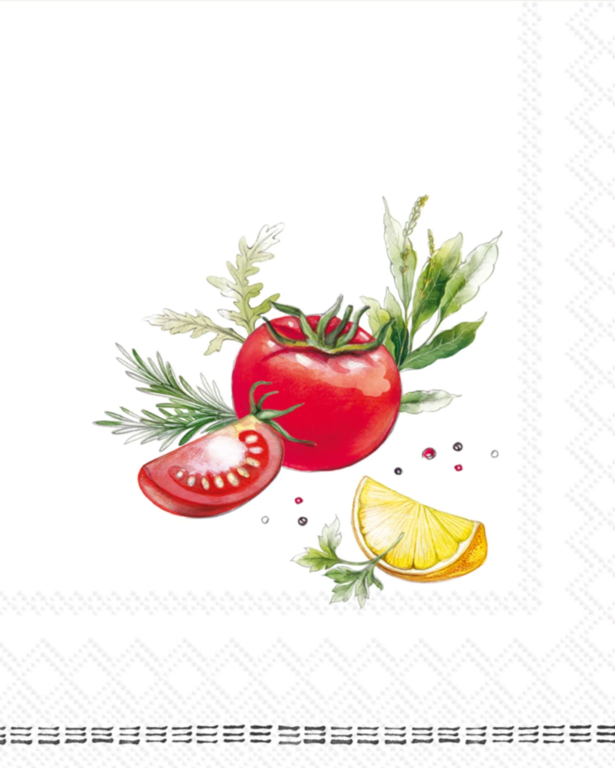 Serviettes de table 3 plis - Fresh Tomatoes