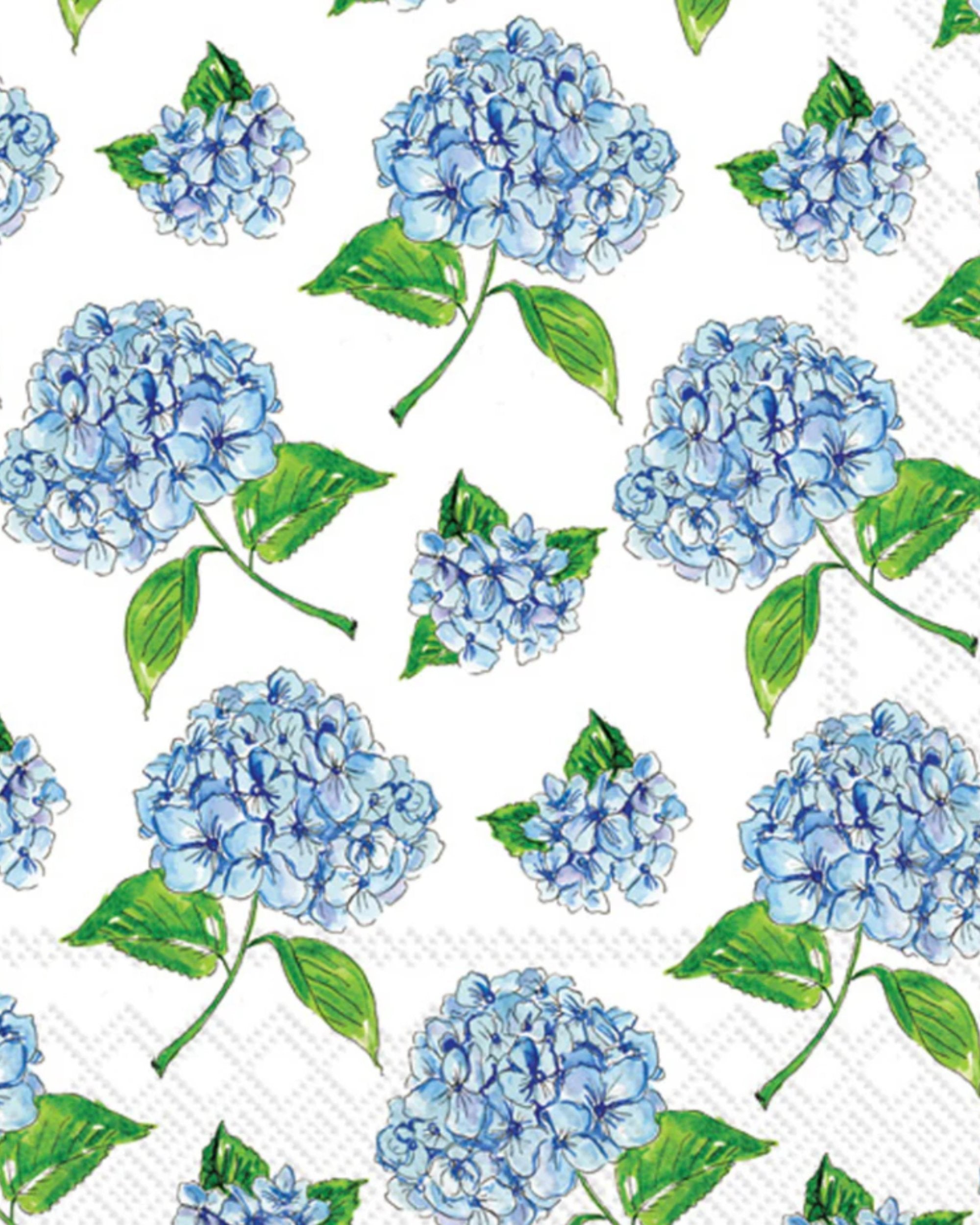 Serviettes de table 3 plis - Hydrangea scatter