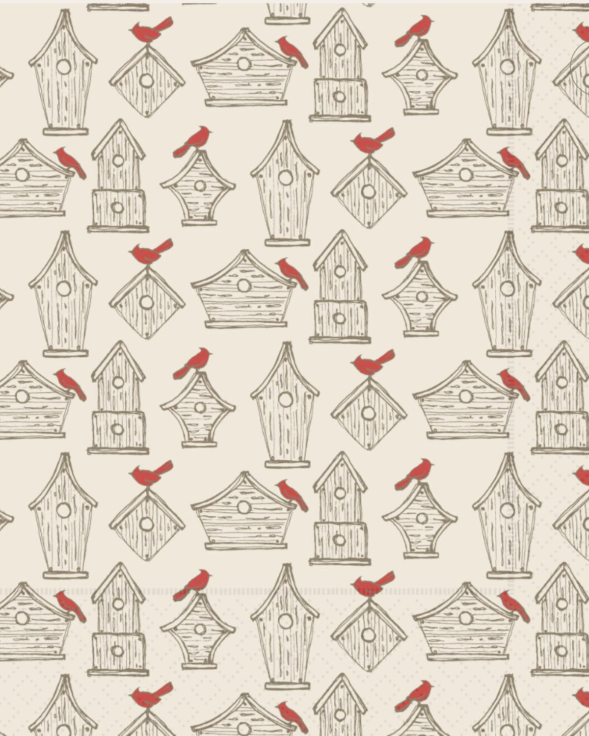 Serviettes de cocktail 3 plis - Cardinal