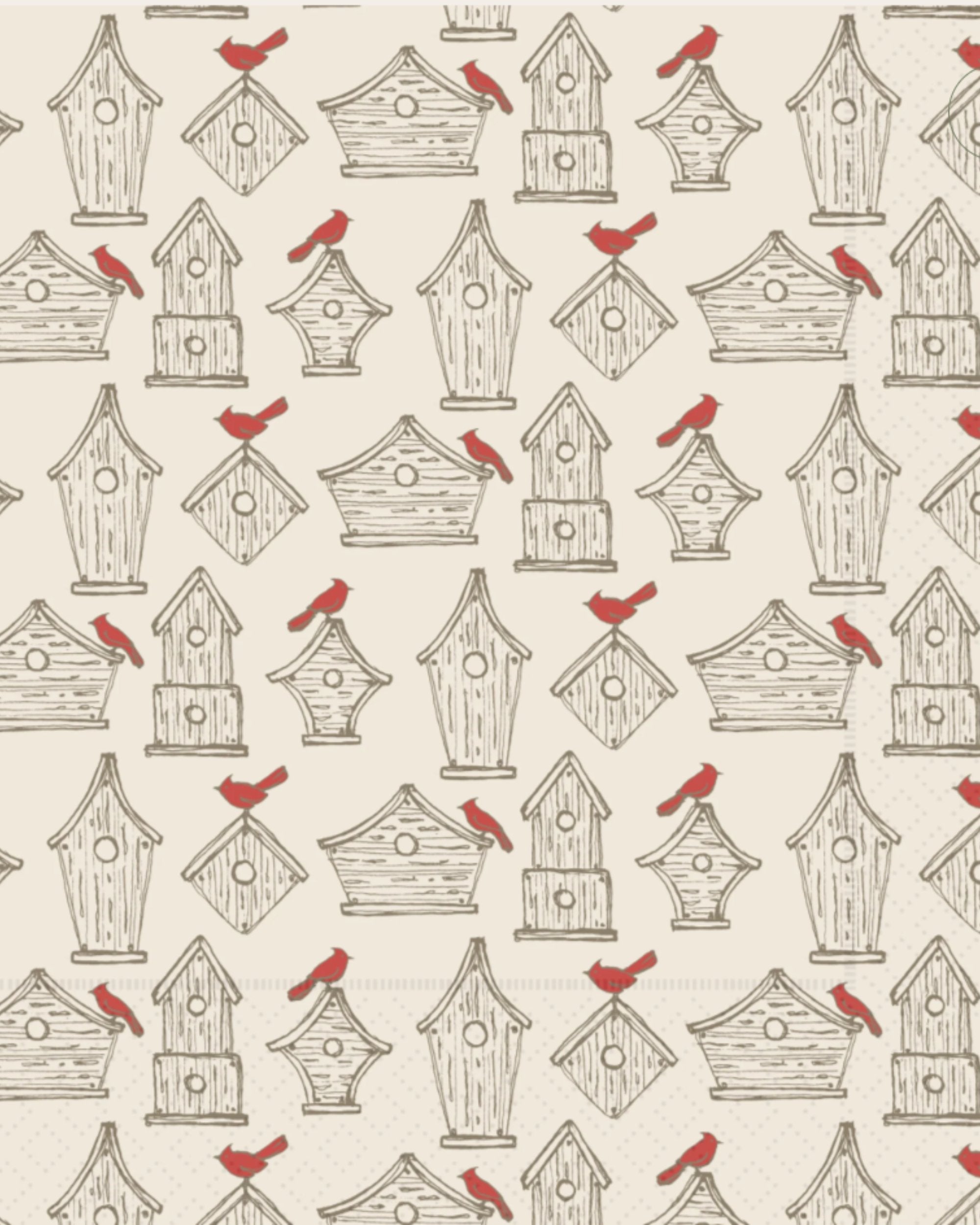 Serviettes de cocktail 3 plis - Cardinal