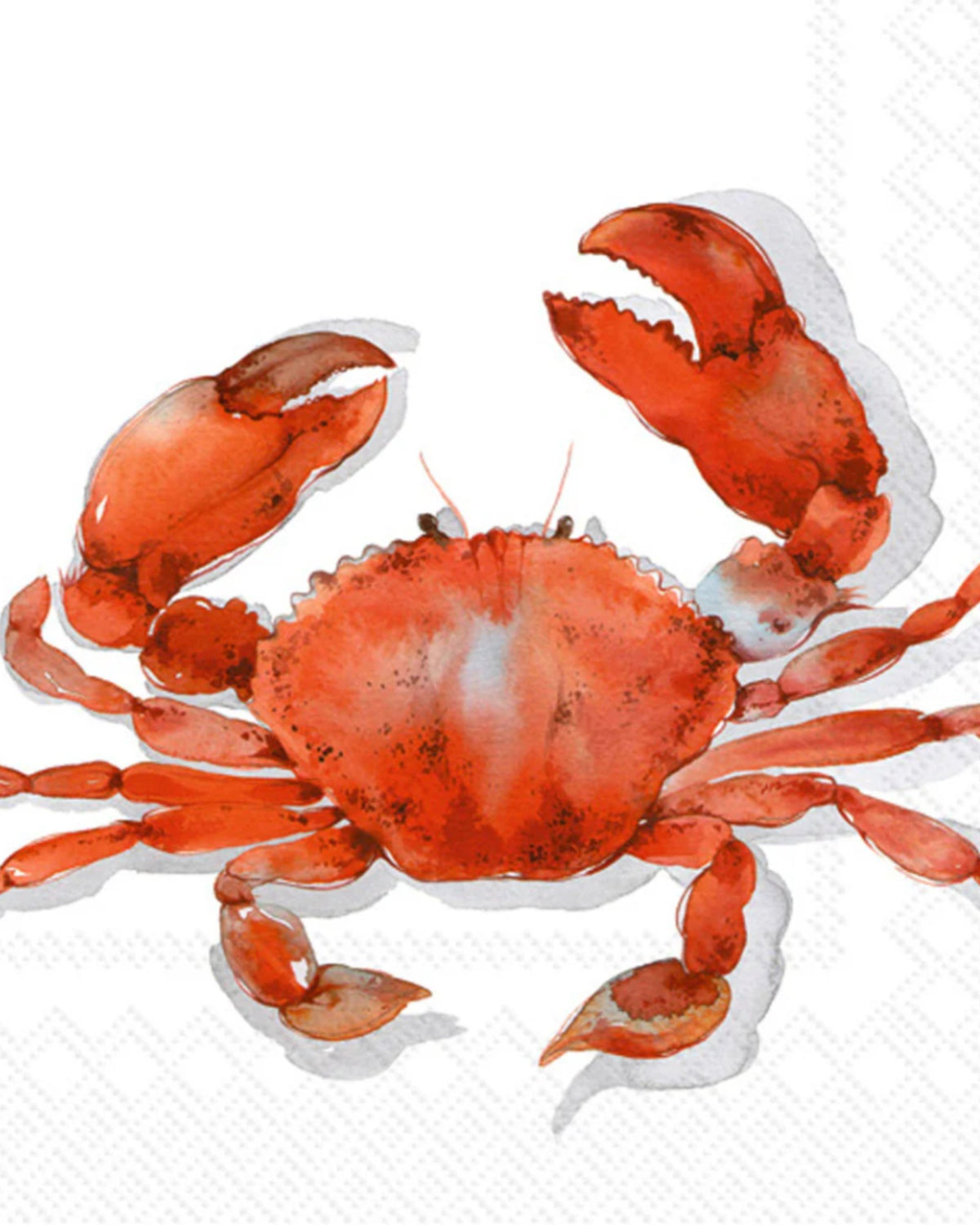 Serviettes de table 3 plis - Crab coral
