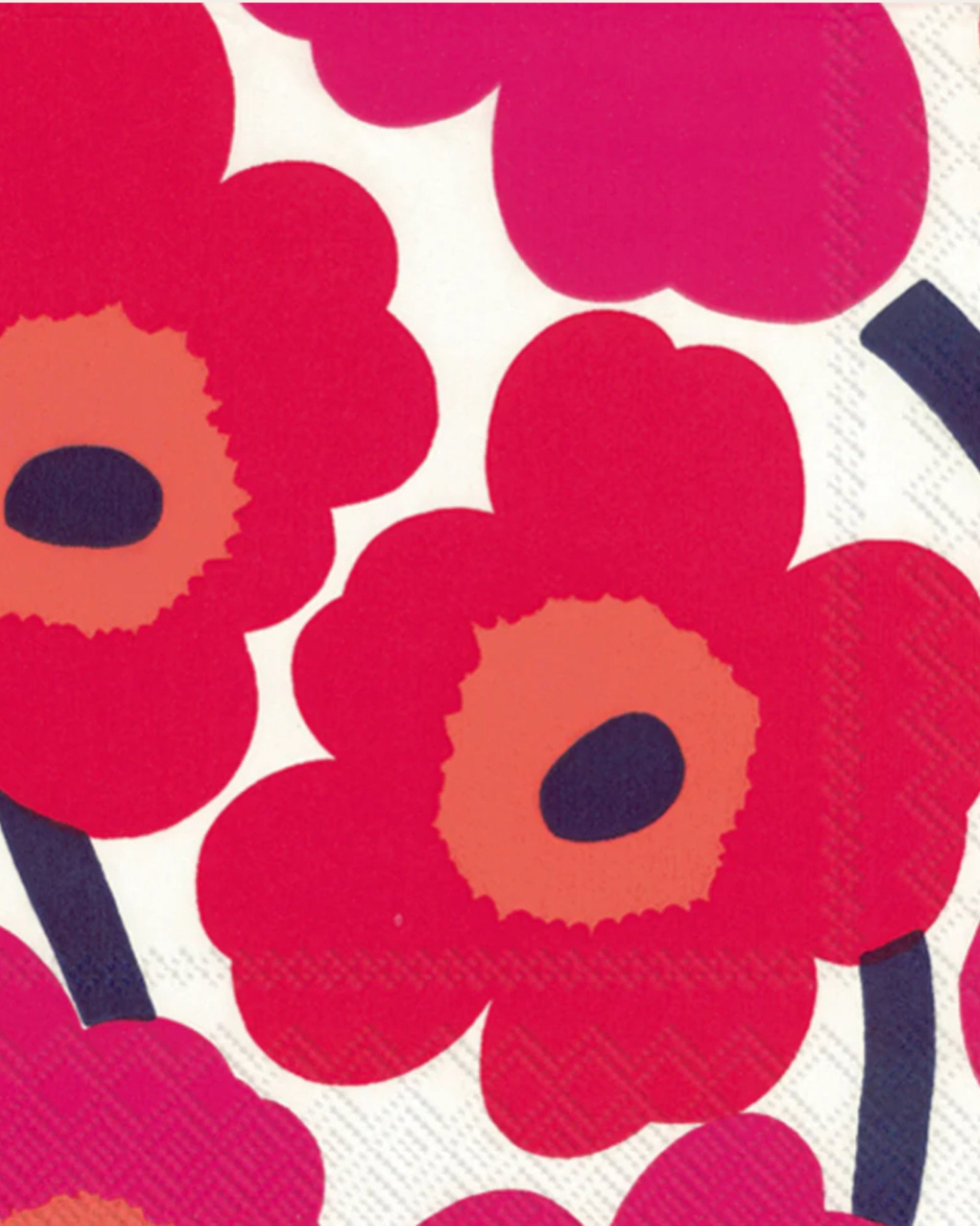 Serviettes de cocktail 3 plis - Unikko Red