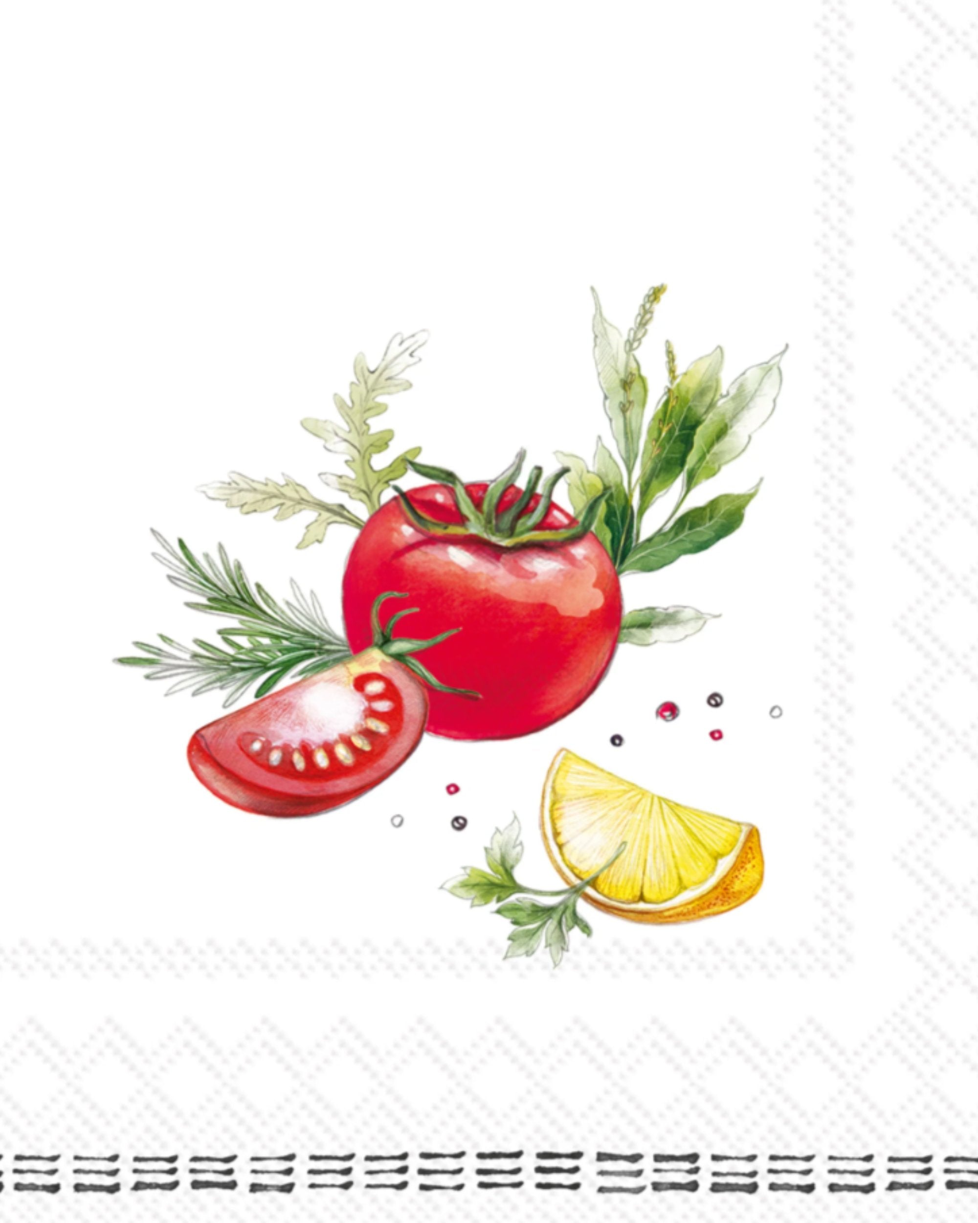 Serviettes de cocktail 3 plis - fresh tomatoes
