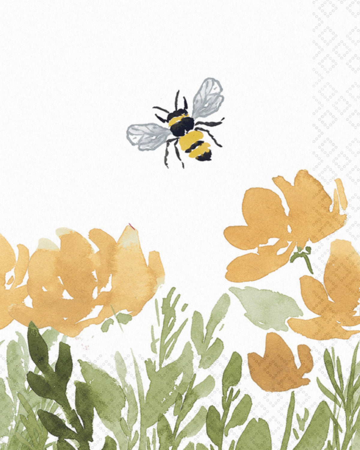 Serviettes de table 3 plis - Bee field