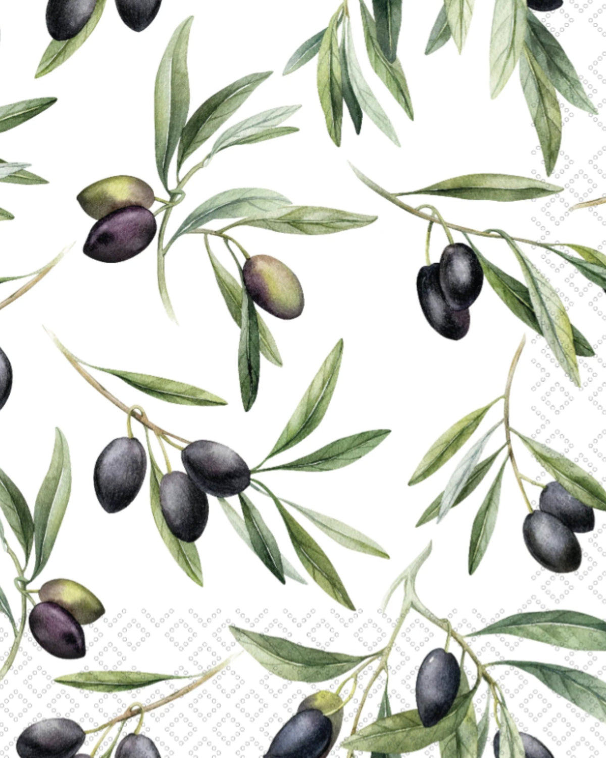 Serviettes de table 3 plis - Black olive lover