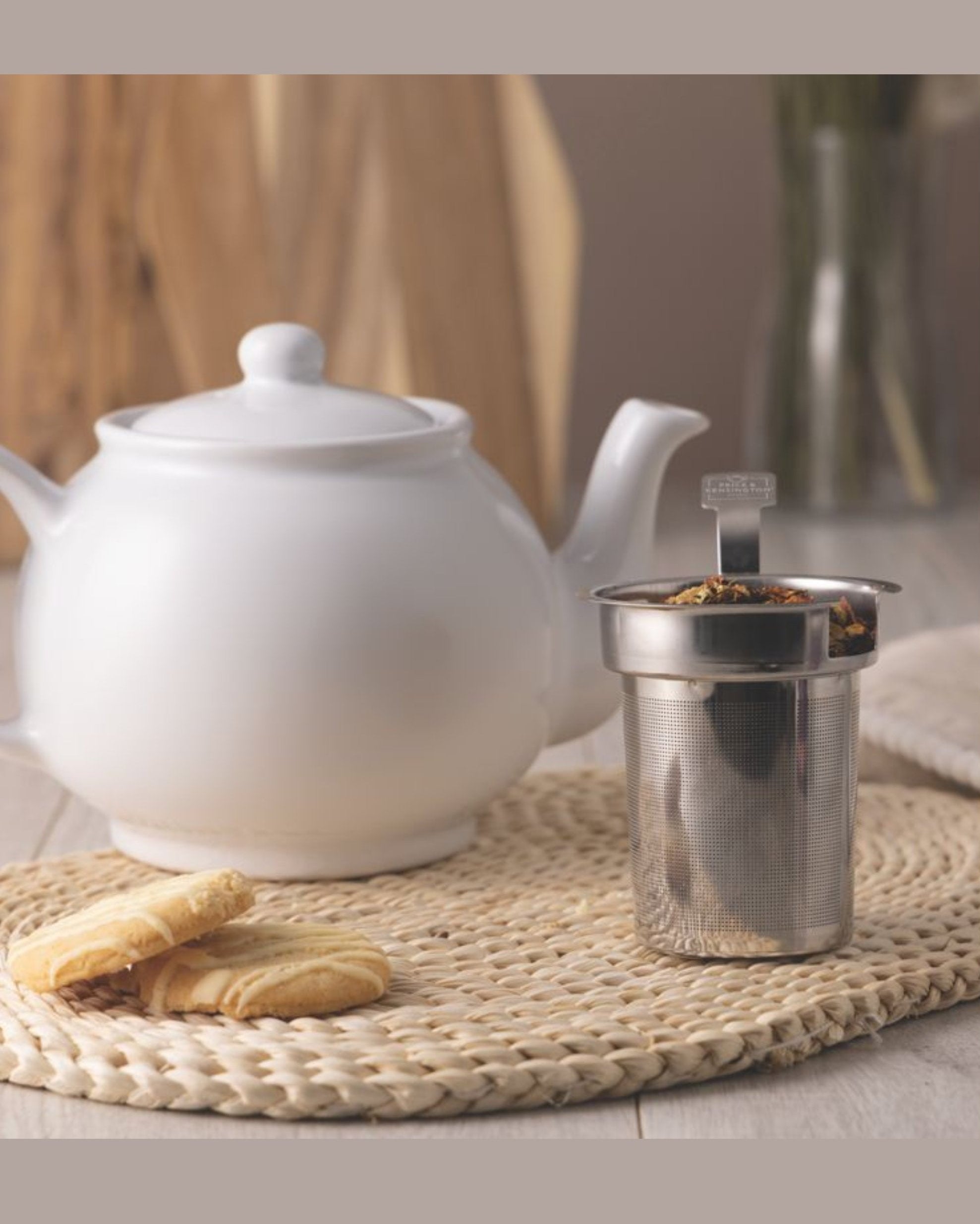 Filtre pour théière 6 tasses en acier inoxydable