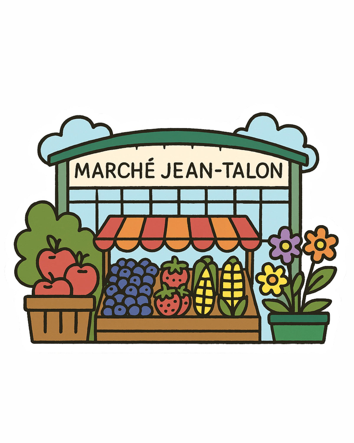 Autocollant LG - ''Marché Jean-Talon'' (kiosque)