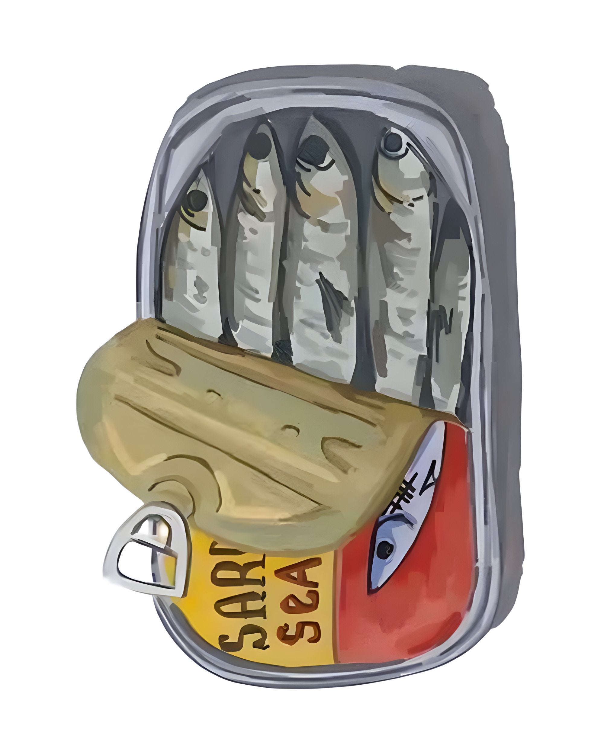 Autocollant LG - ''Boîte de sardines (ouverte)''