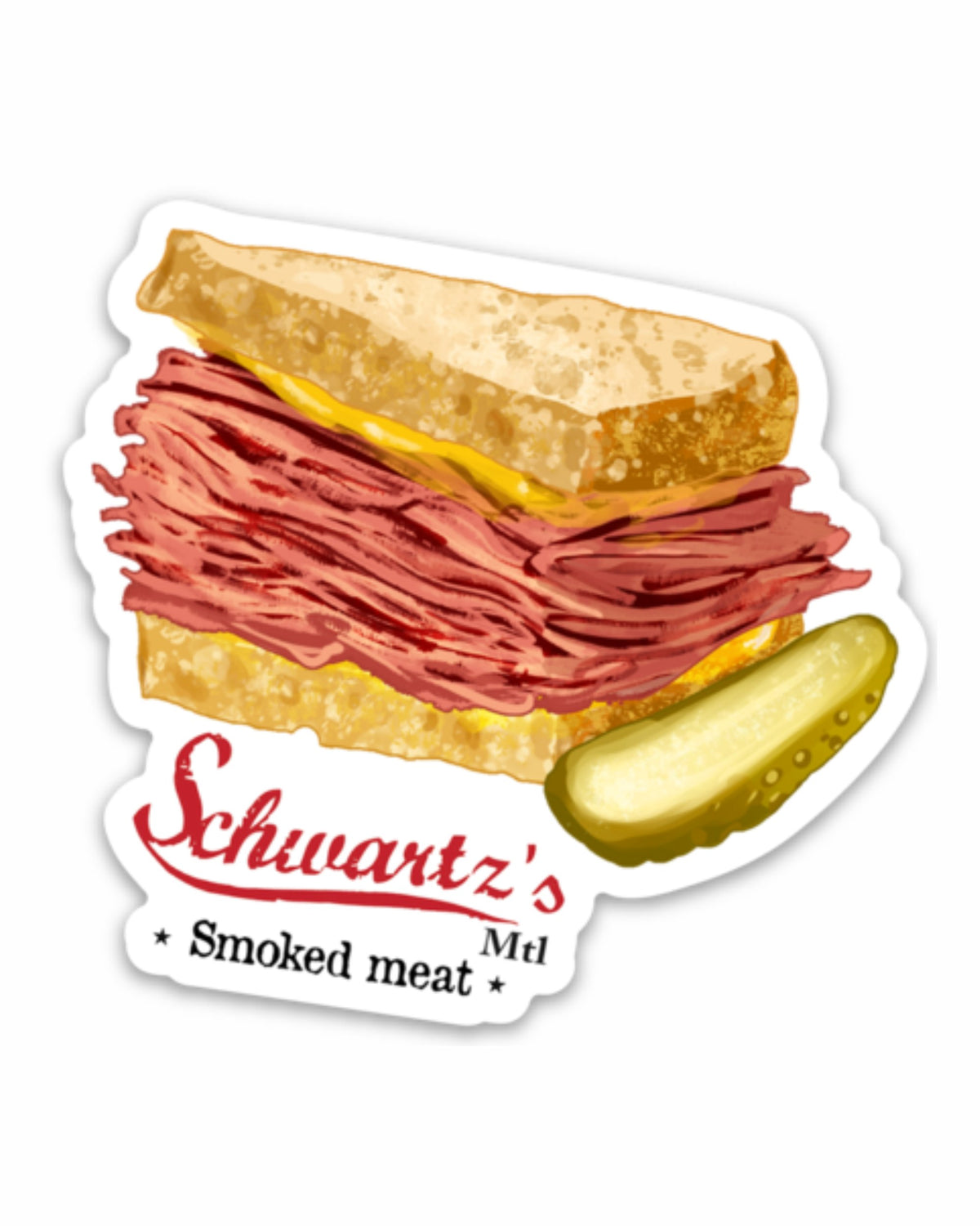 Autocollant LG - ''Schwartz's Deli'' (smoked meat)