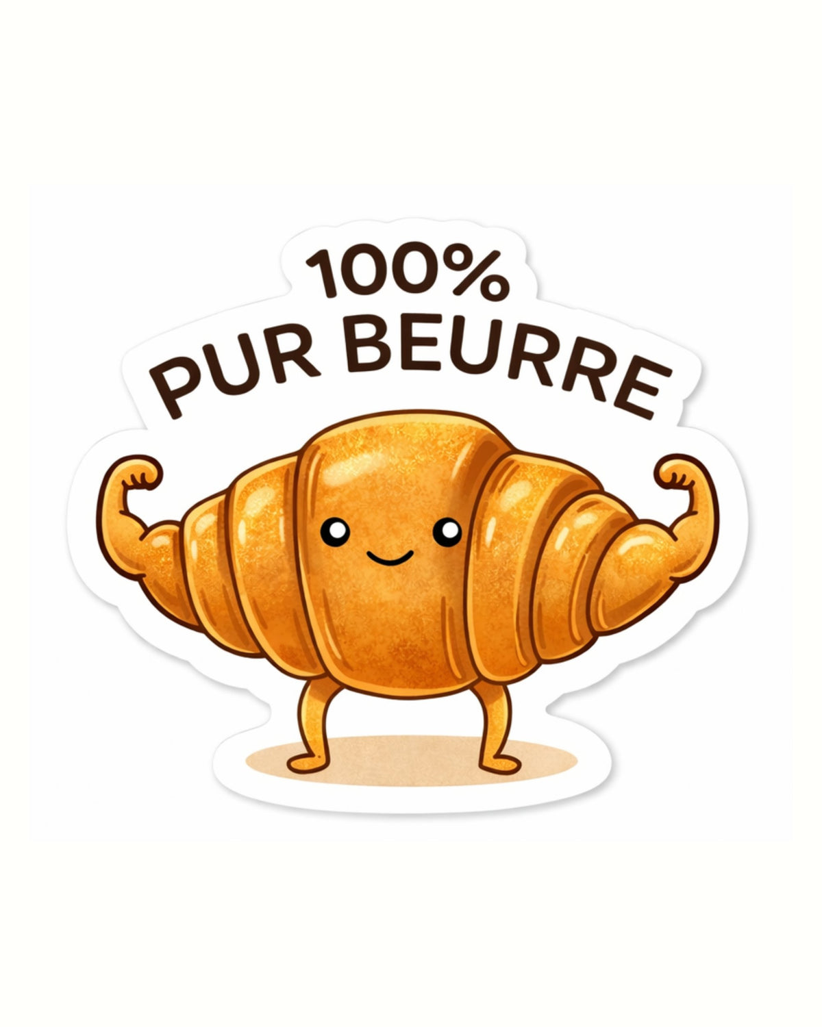 Autocollant LG - ''100% pur beurre'' (croissant)