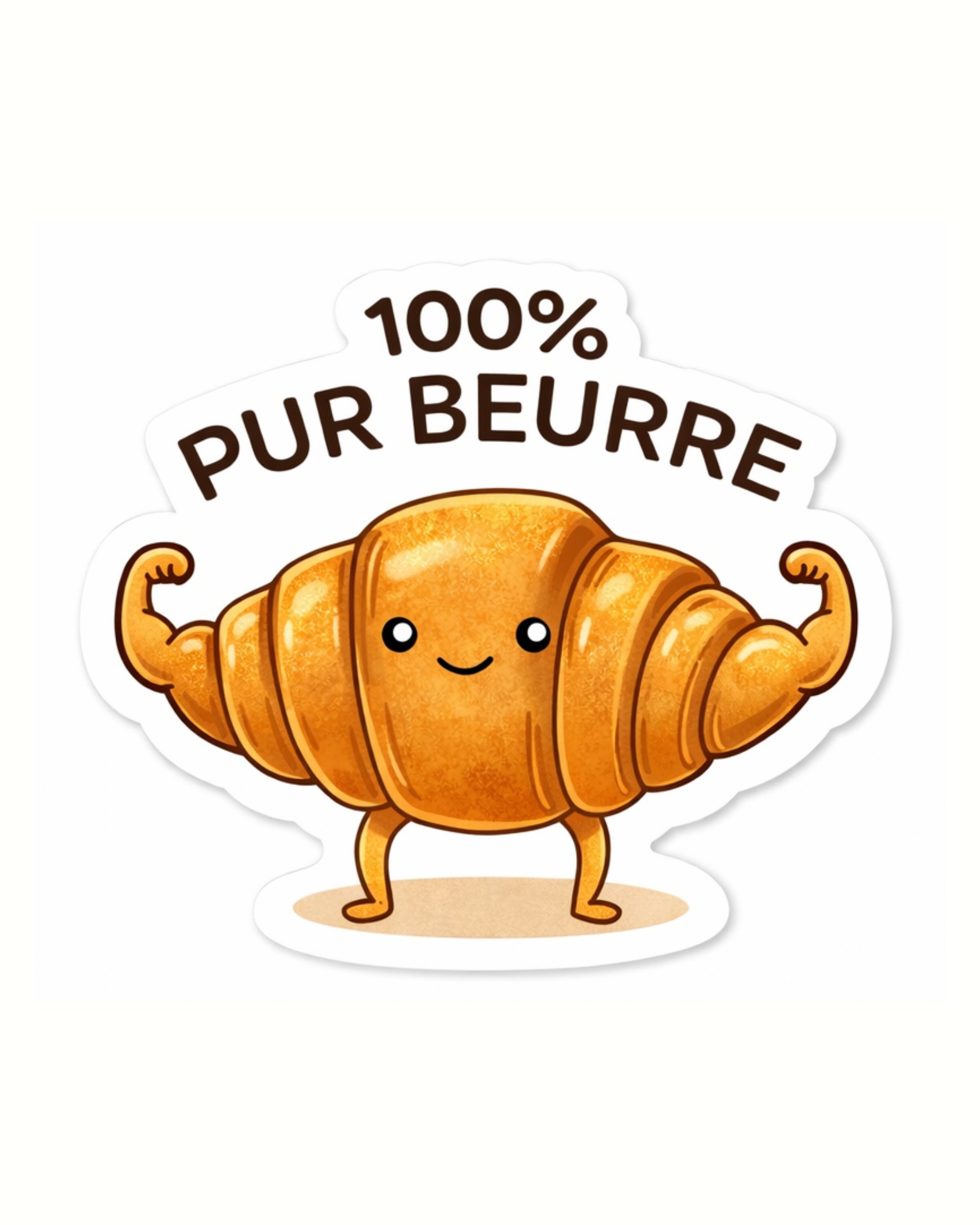 Autocollant LG - ''100% pur beurre'' (croissant)