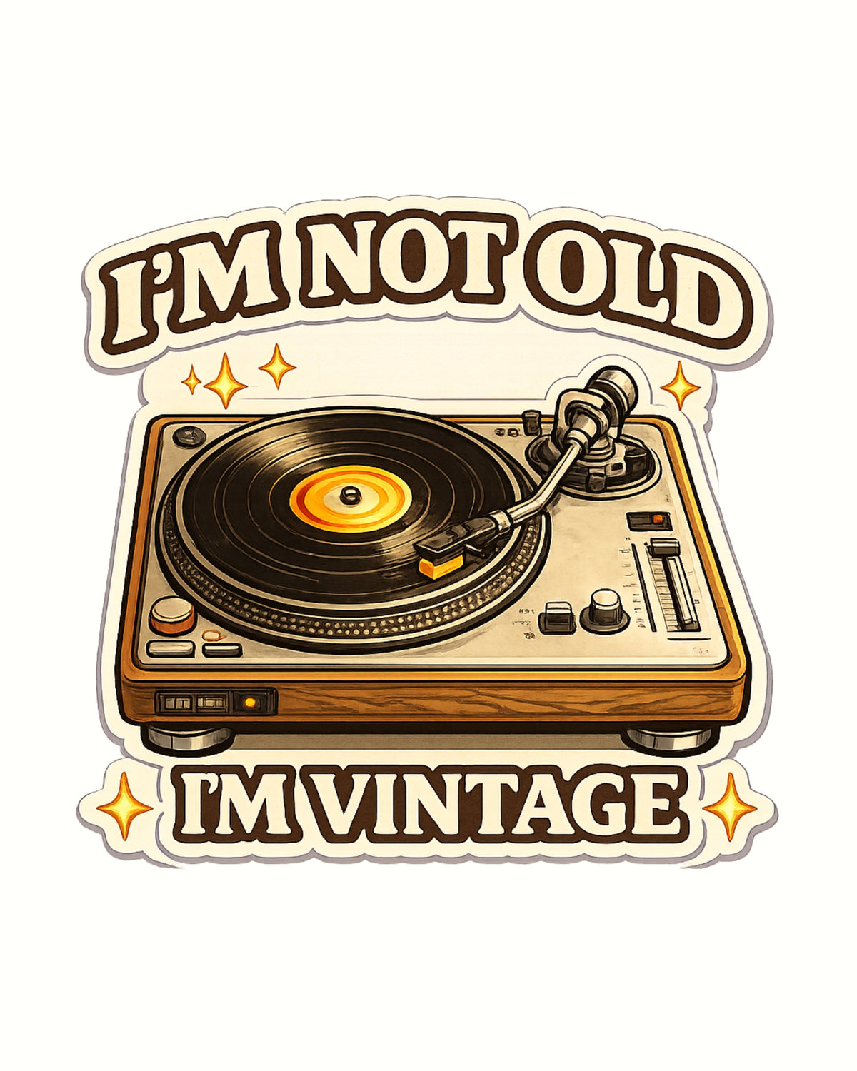Autocollant LG - I'm not old, I'm vintage
