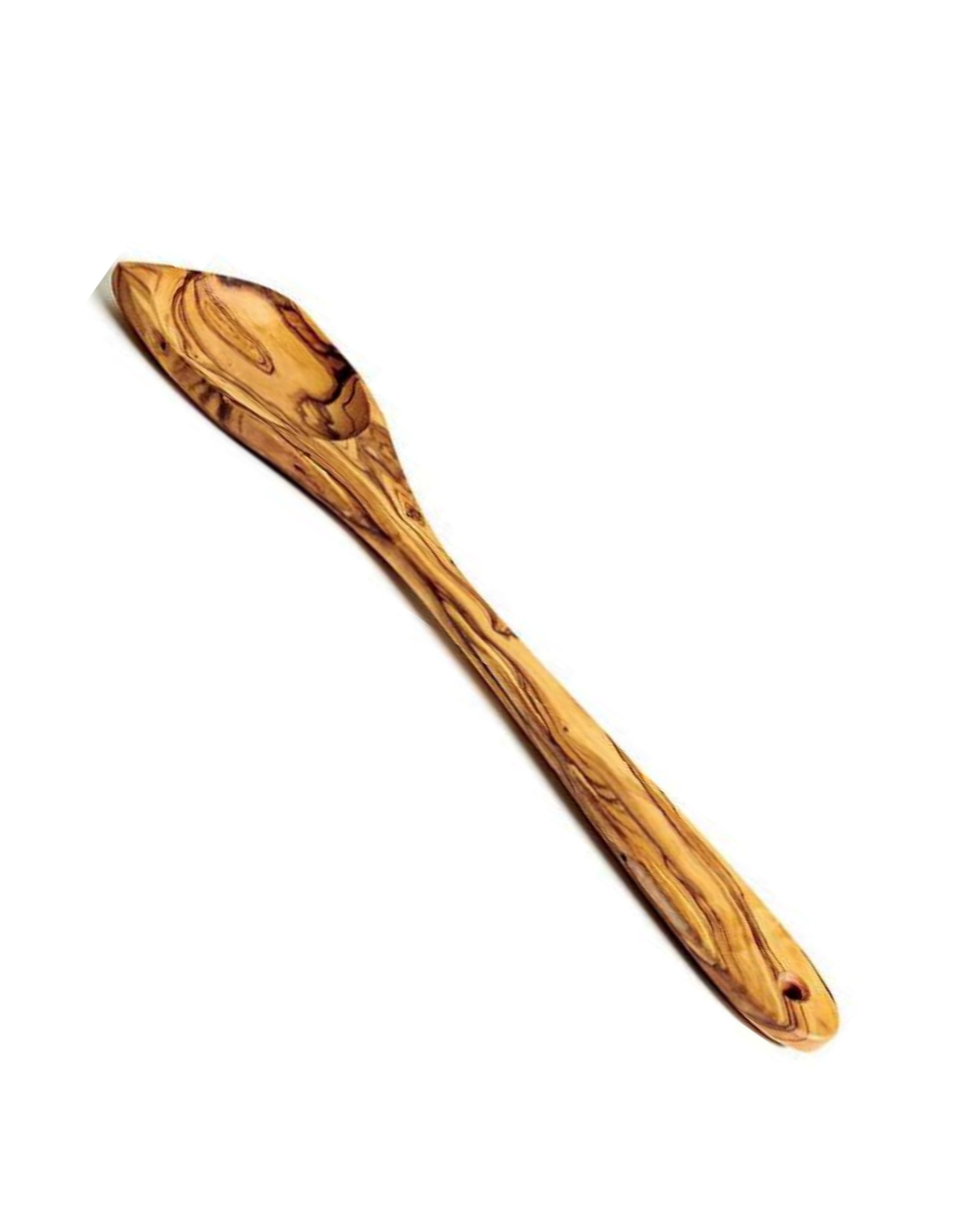Cuillère de cuisine inclinée en bois d'olivier