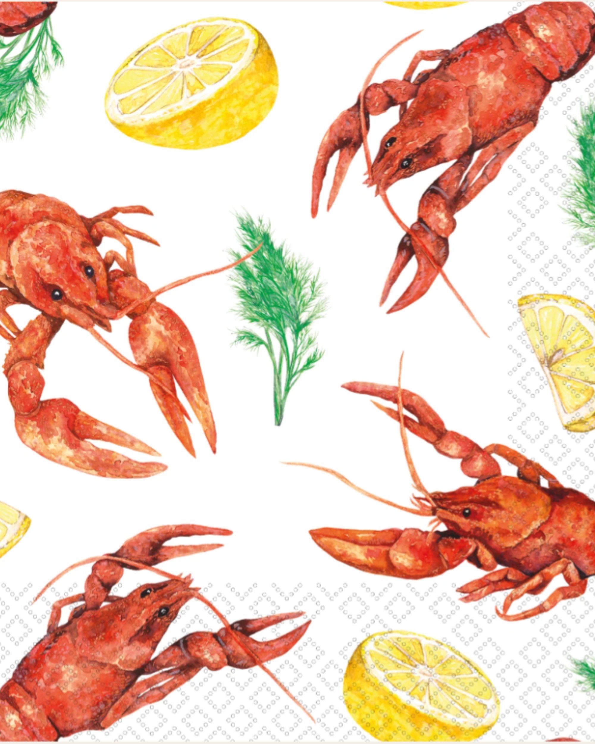 Serviettes de table 3 plis - Crawfish delight