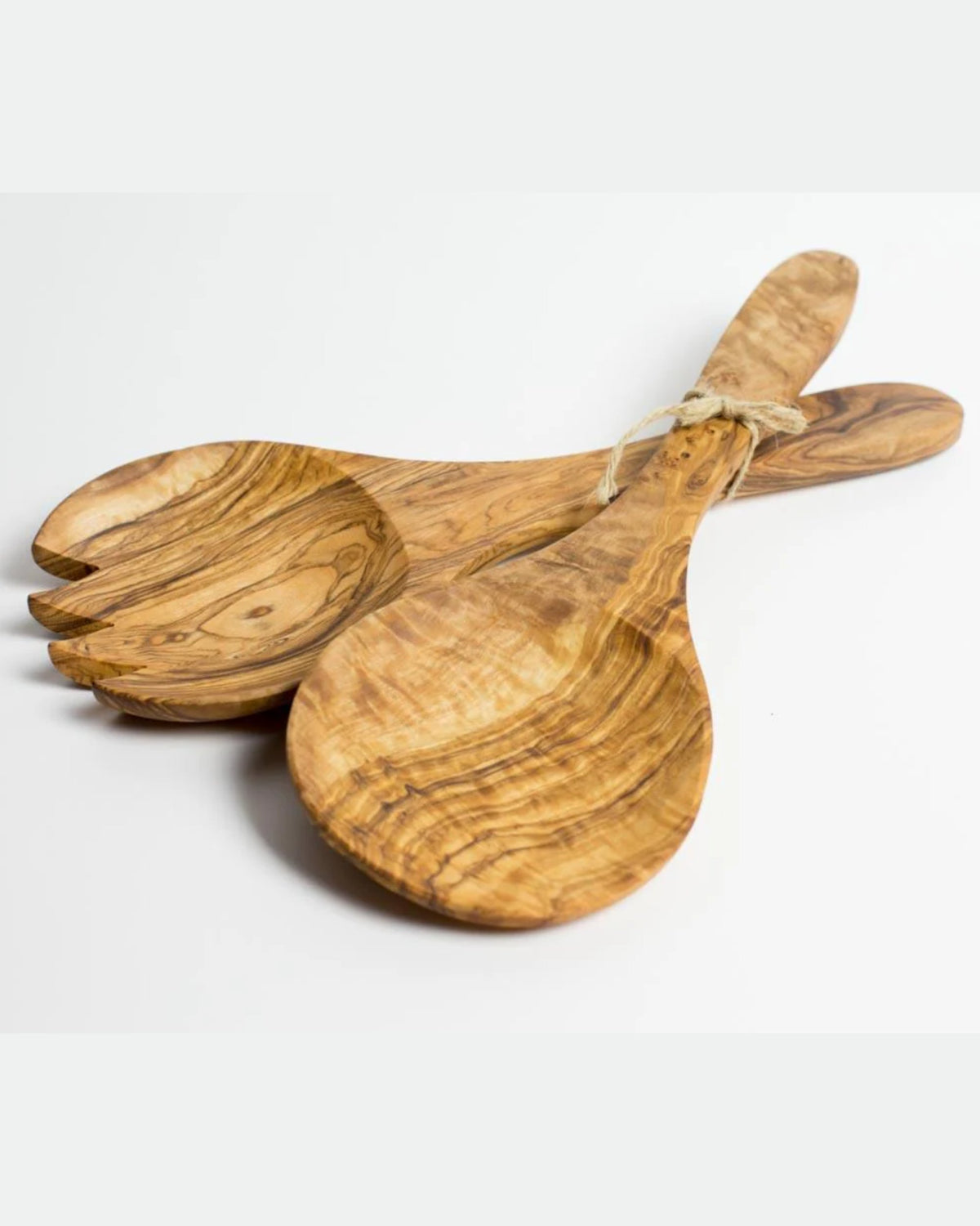 Cuillères à salade en bois d'olivier