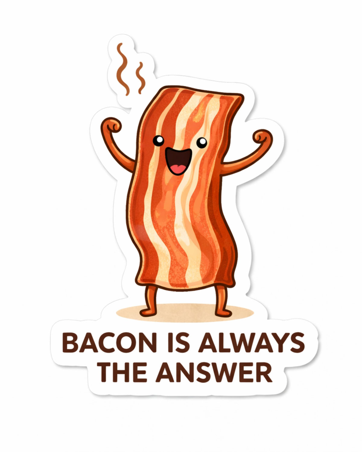 Autocollant LG - ''Bacon is always the answer''