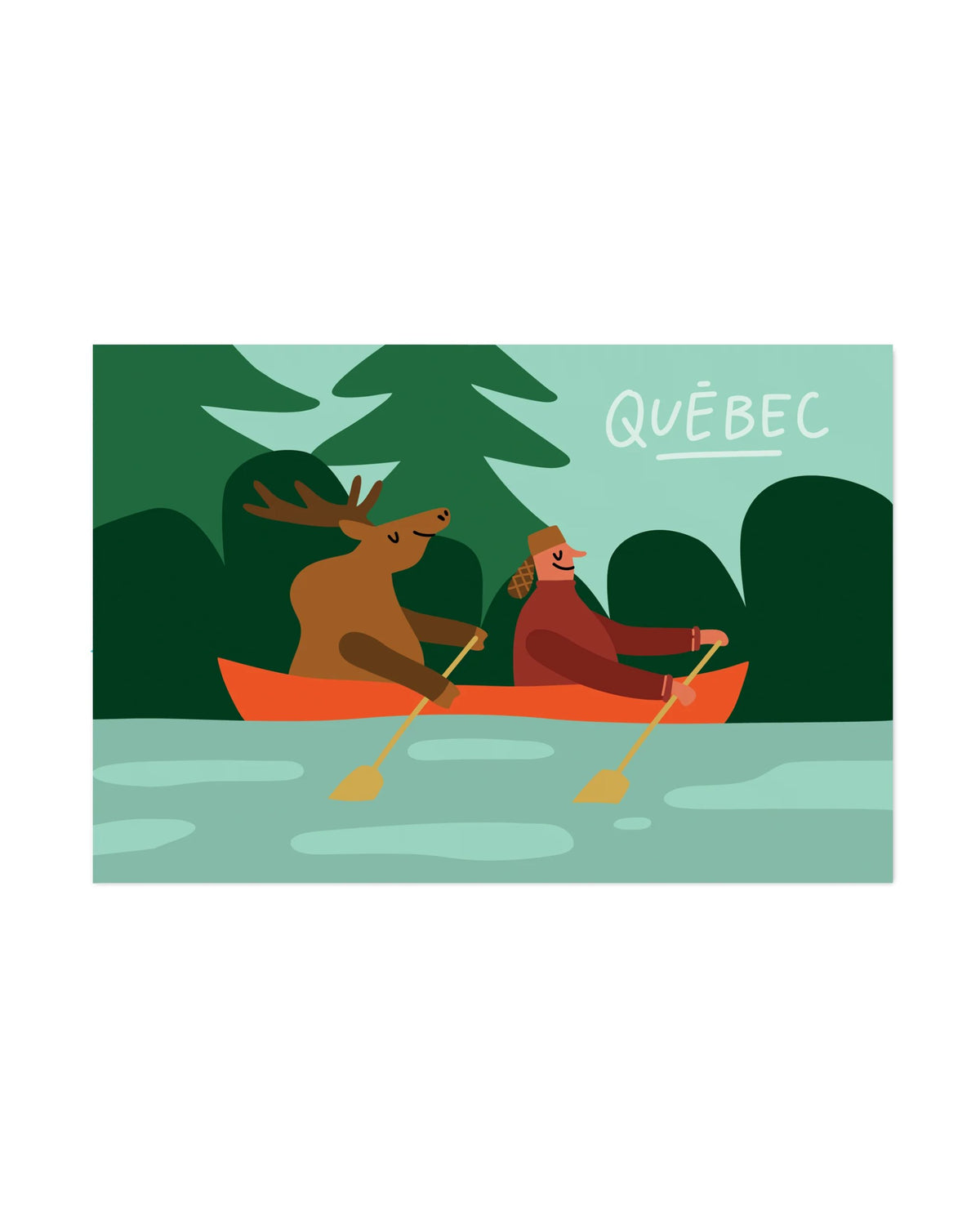 Carte postale - Canoë Québec - Cécile Gariépy