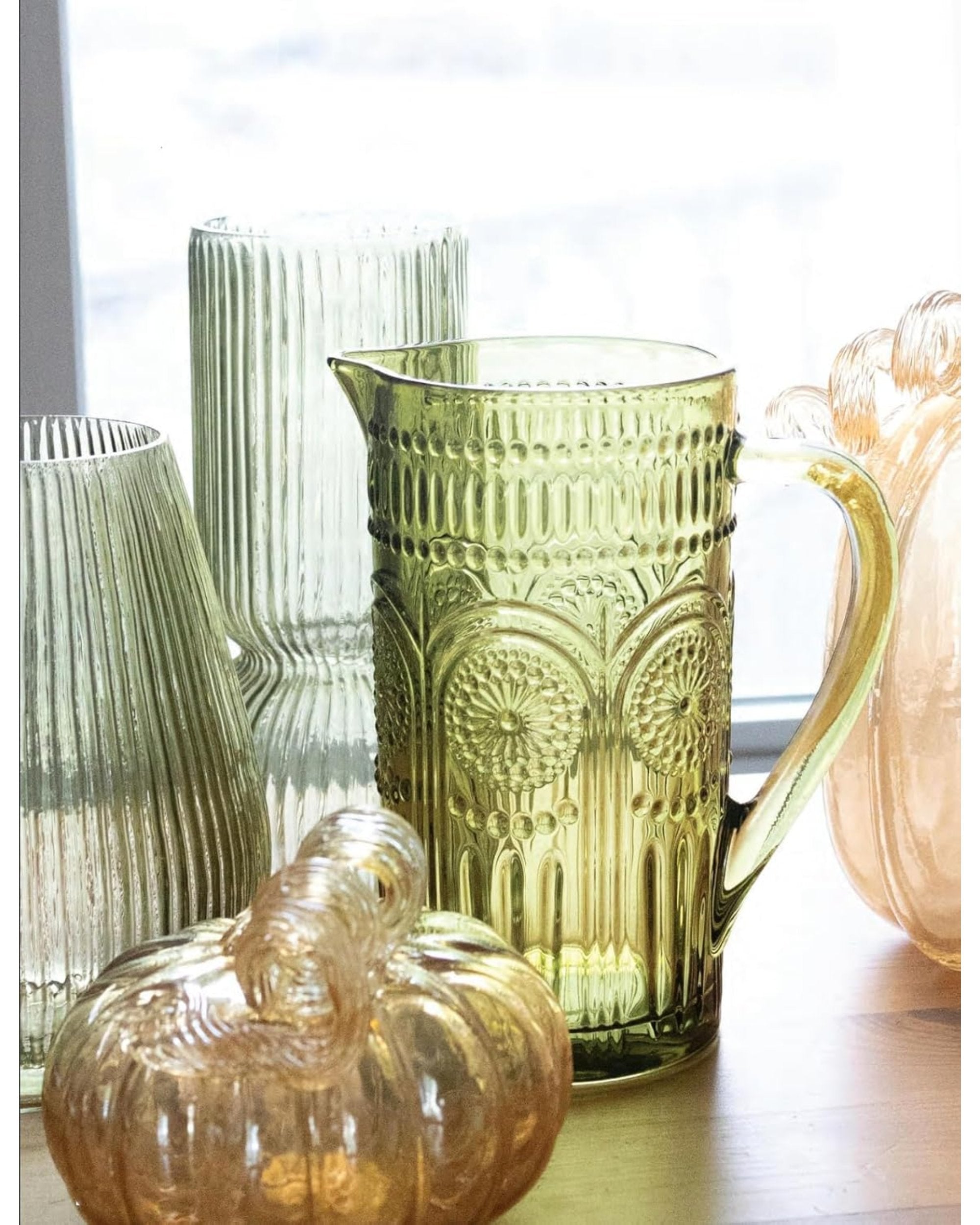 Pichet codi en verre - Olive