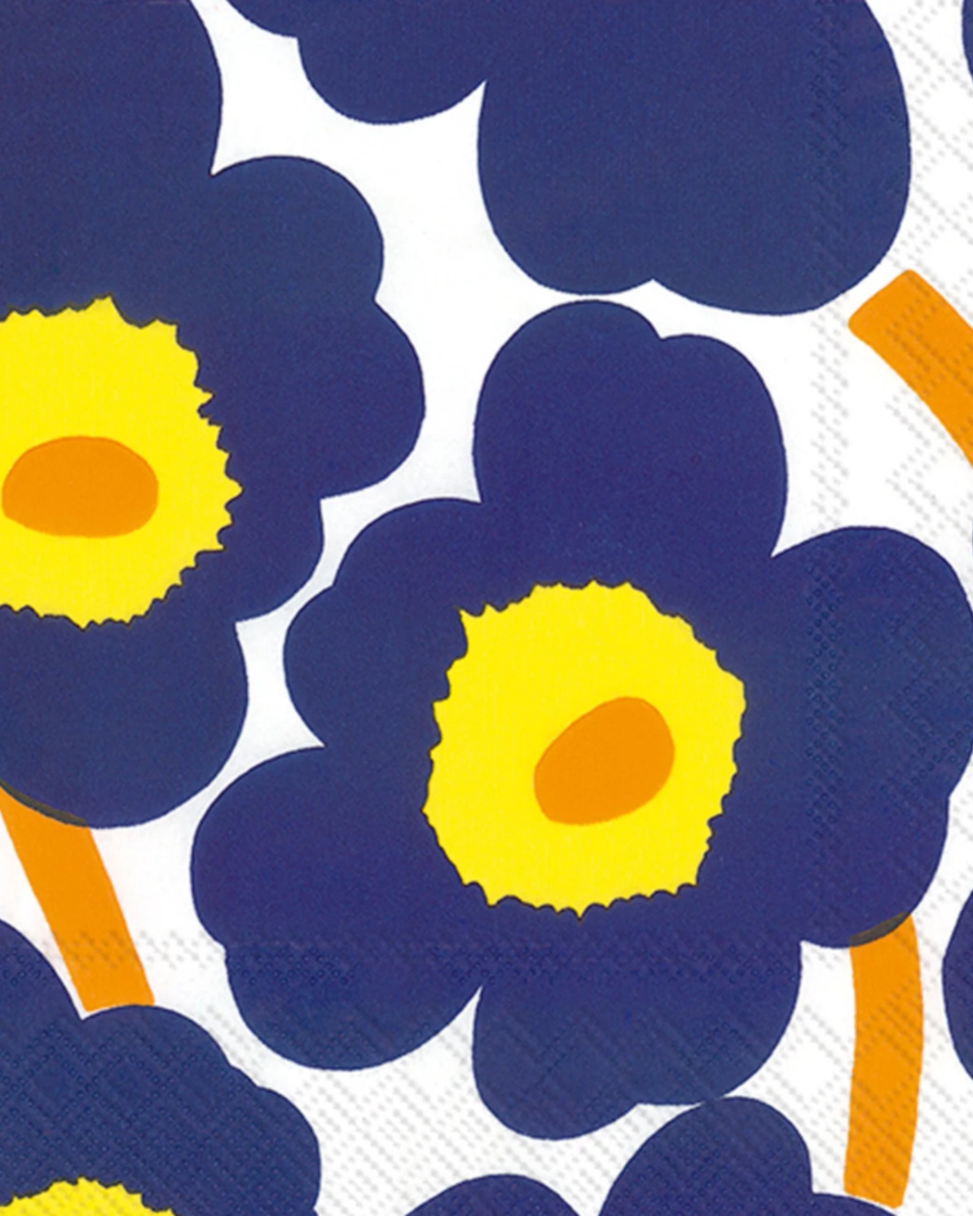 Serviettes de table 3 plis - Unikko dark blue