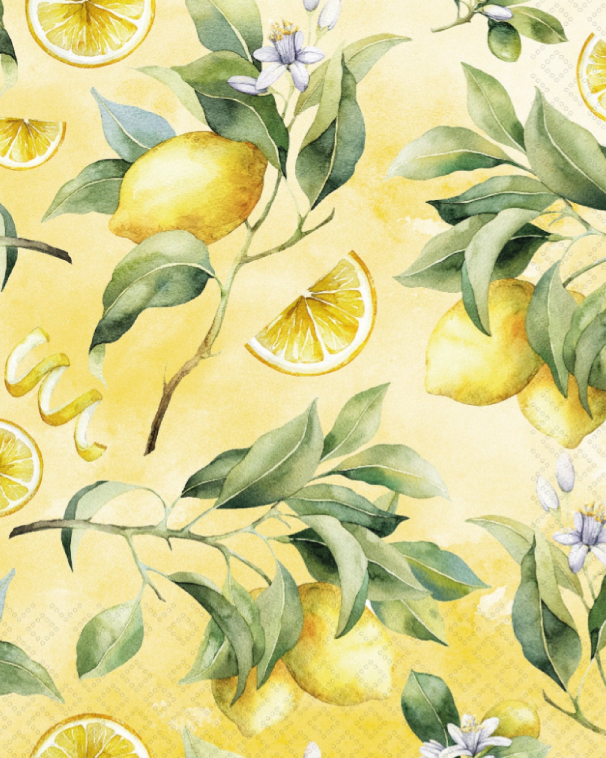 Serviettes de cocktail 3 plis - Lemons allover