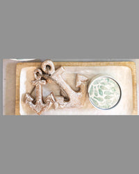 Ensemble de 6 sous-verres poissons argentés en nacre