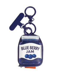 Porte clé pot de confiture - myrtille