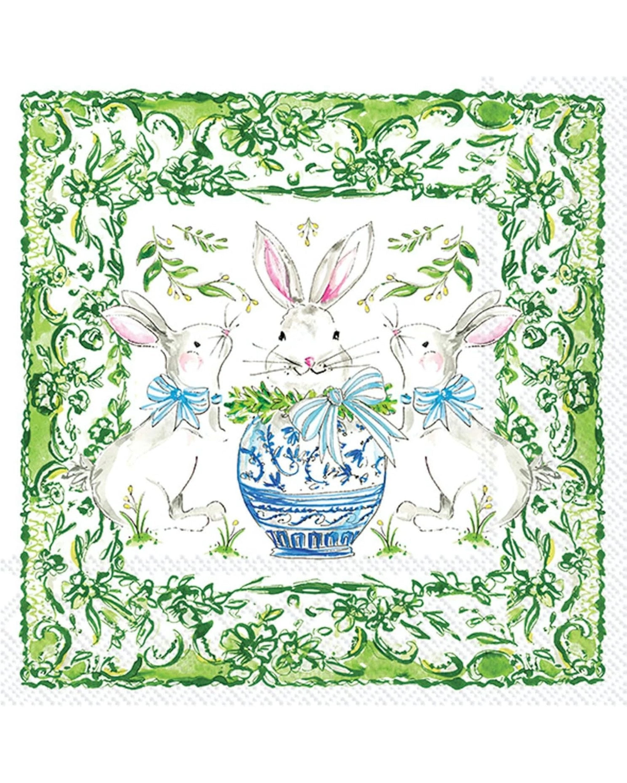 3-ply cocktail napkins - fuschia sunflower pattern - Caspari
